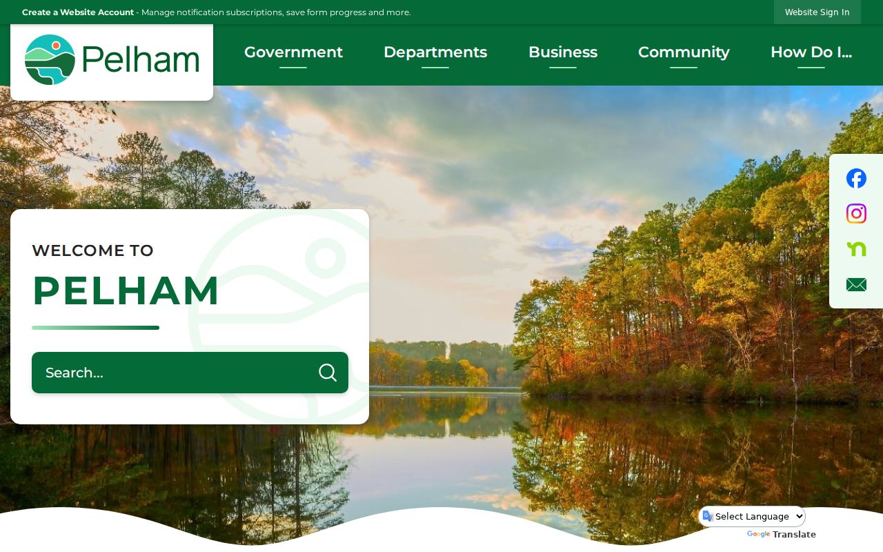 Pelham city website for Pelham court docket access