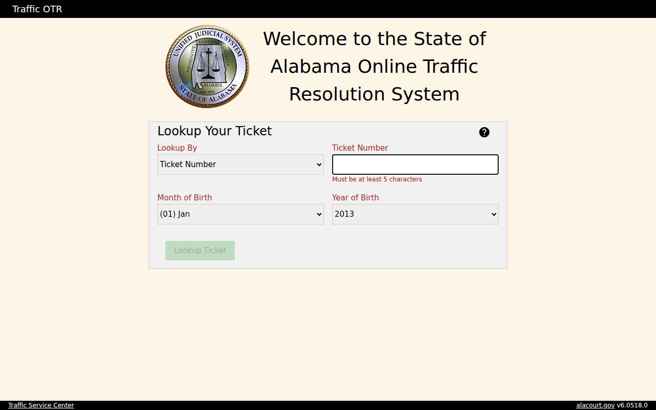 Alabama Online Traffic Resolution for Shelby County traffic court records