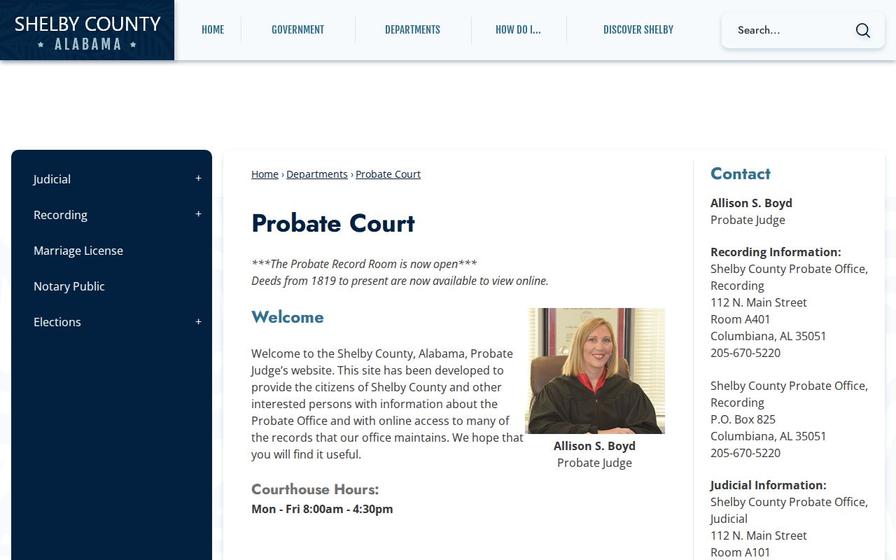 Shelby County Probate Court source for separate probate docket records